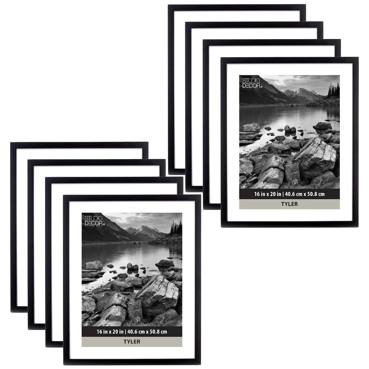 8 Pack: Black Tyler Frame, Home Collection by Studio Dcor, Size: 16 x 20